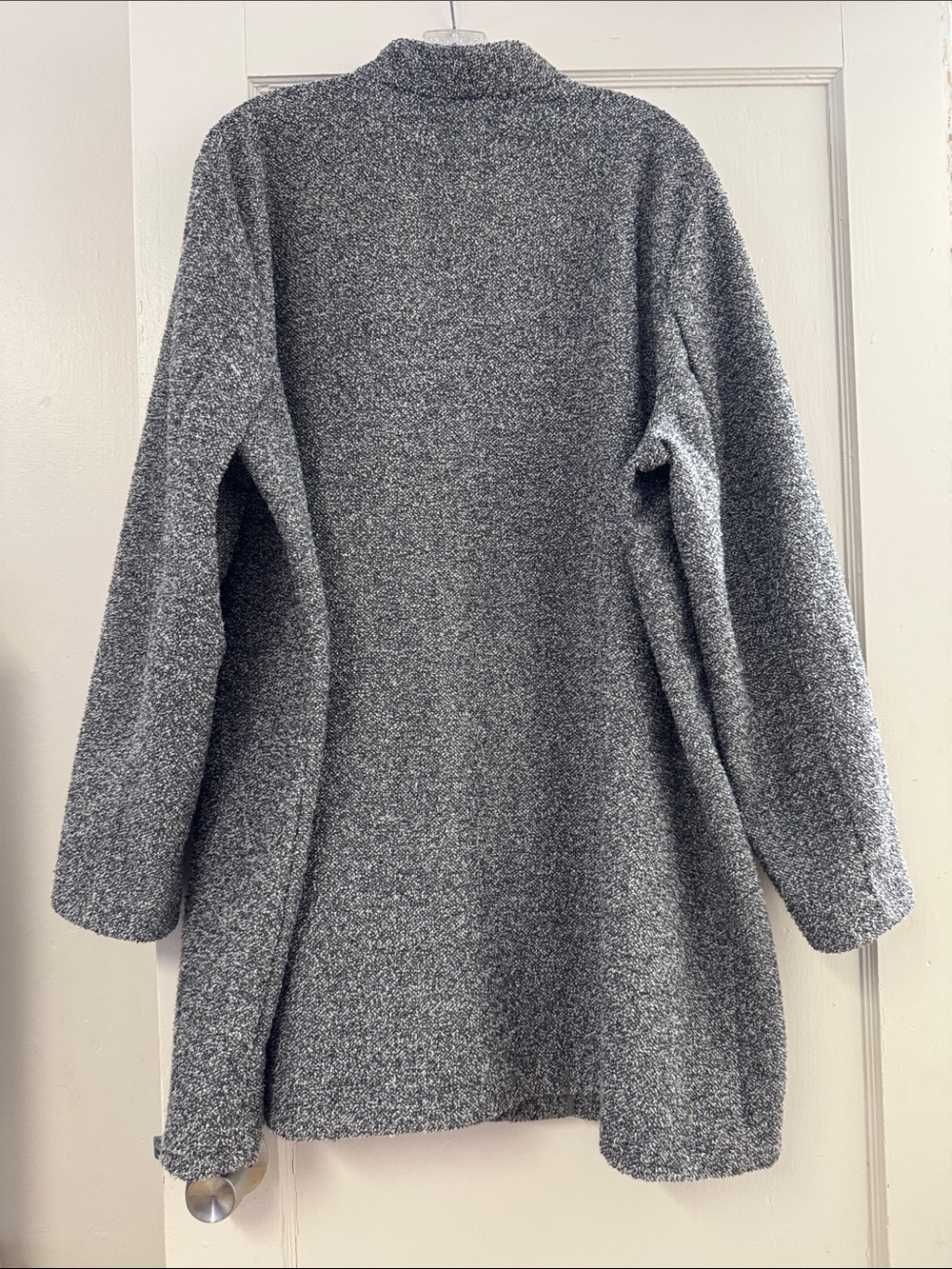 Old Navy Textured Boucle Gray Oversized Pea Coat Sz XXL - Picture 5 of 12